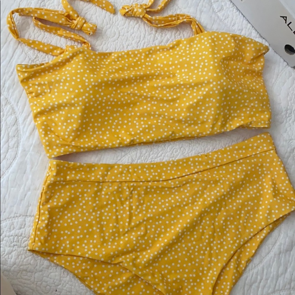SHEIN yellow polka dot bottom